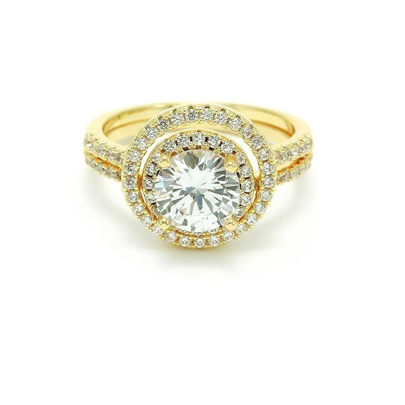 Set de inele duble placat cu aur