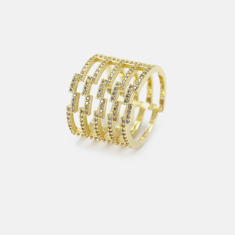 Inel animal fluture placat cu aur