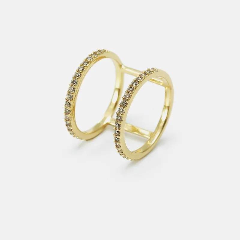 Inel de modă placat cu aur pentru femei