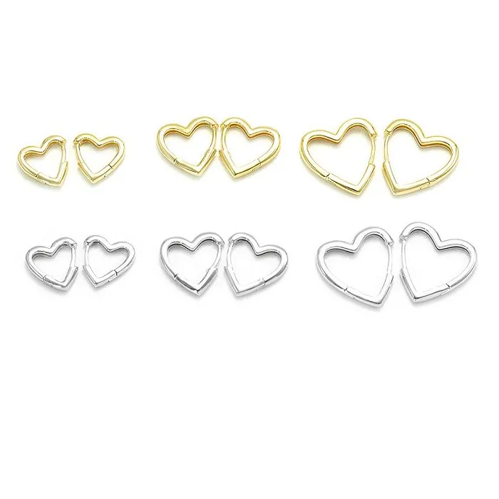 Cercel inimă lustruit înalt