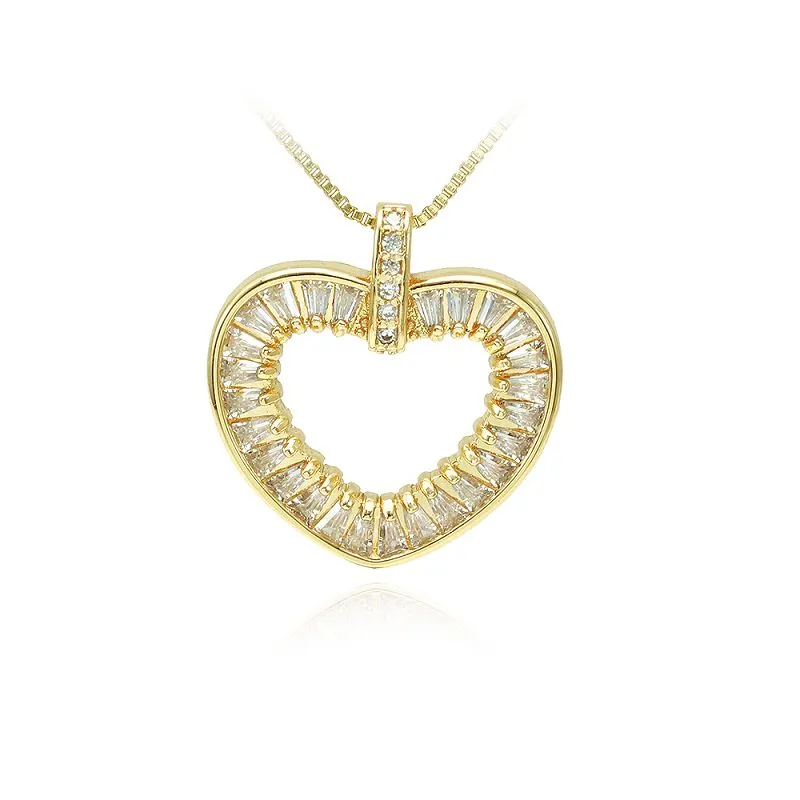 Nuntă romantică Cz Heart Pendant