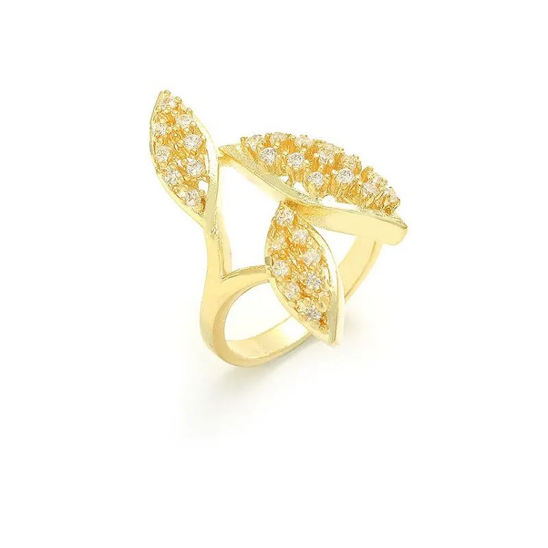 Inel de deget în formă de frunze de argint