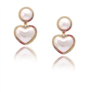 În formă de inimă Shell Pearl cercei Picătură