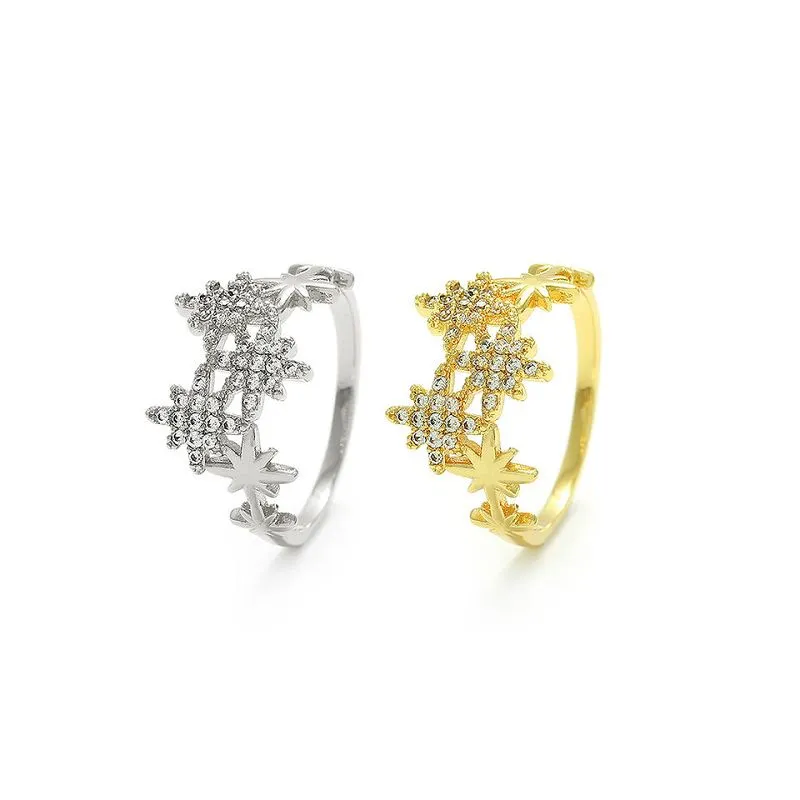 Inel pentru femei cu design fulg de nea