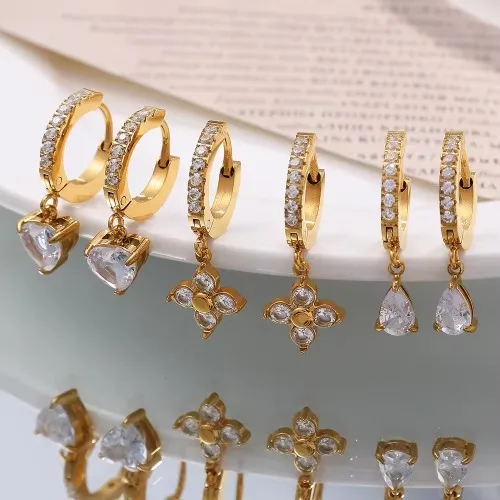 Cercei placati cu aur de 18K