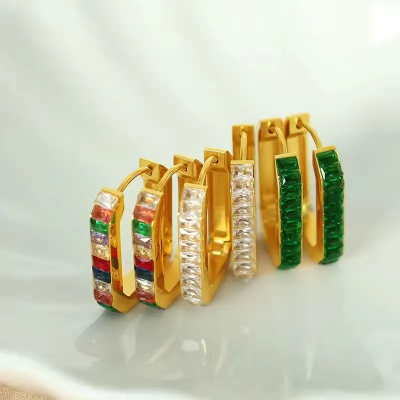 Cercei geometrici din oțel inoxidabil