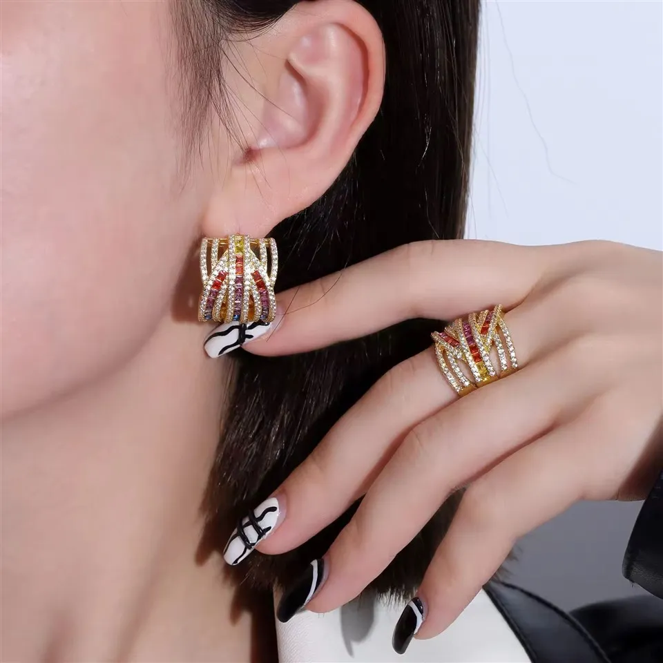 Set cercei inel cu zircon